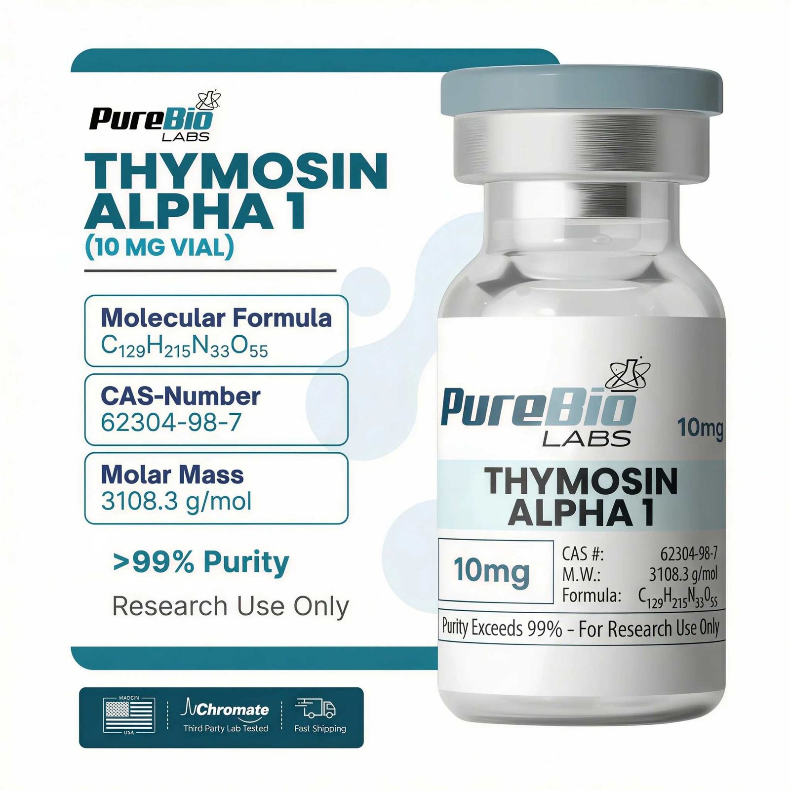 THYMOSIN ALPHA 1 VIAL (10mg) - Image 2