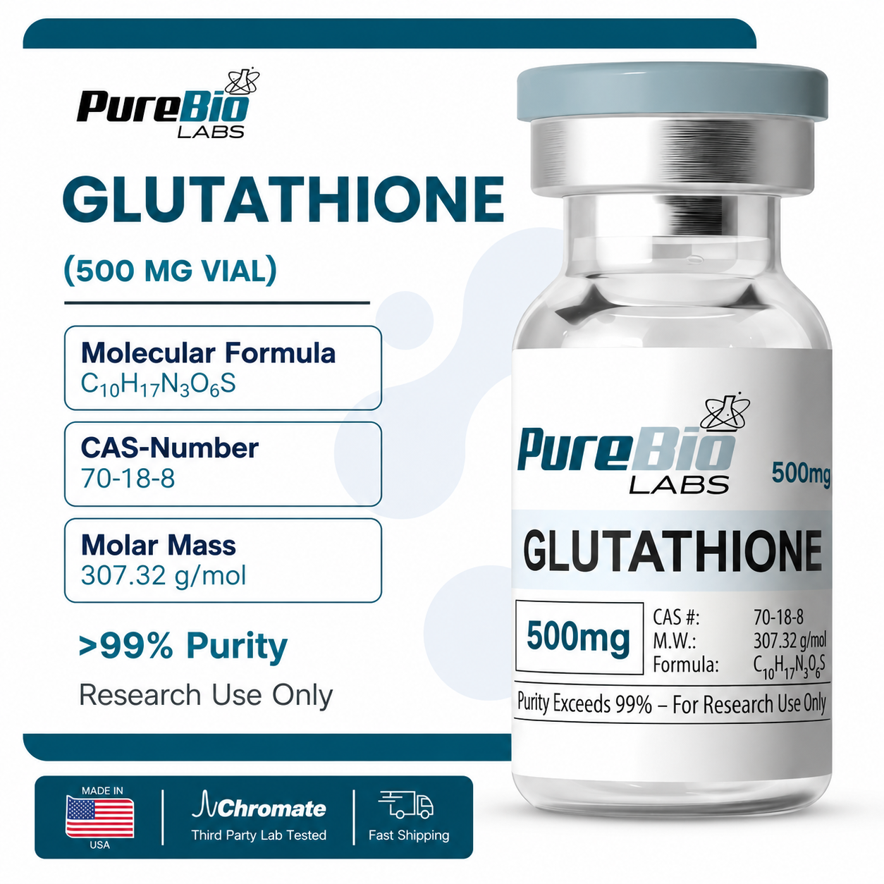 GLUTATHIONE VIAL (500MG) - Image 2